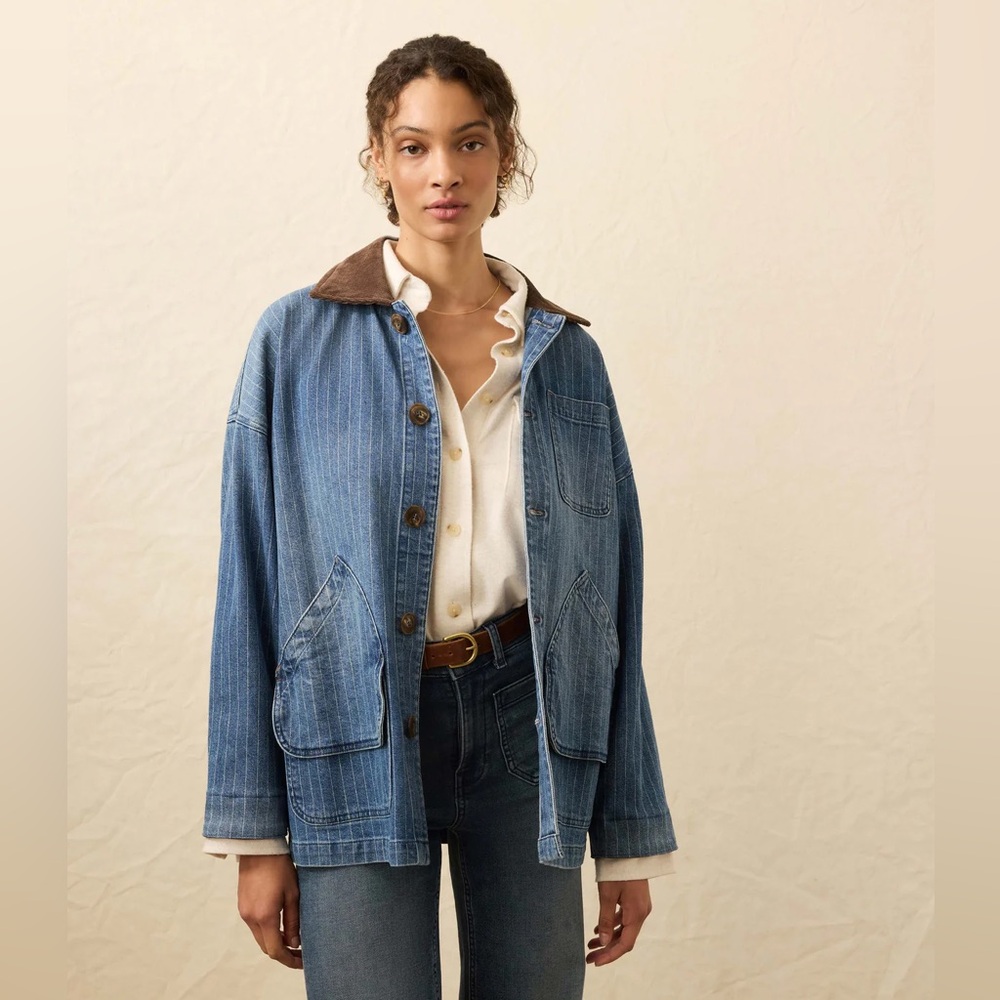 Faherty Sunwashed Denim Barn Jacket Women’s Medium